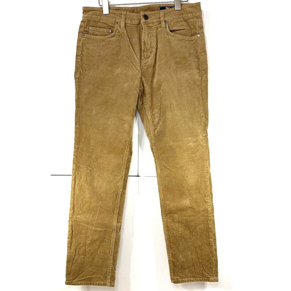 Vineyard Vines Corduroy Pants Men's size 30x30 Flat Front Officer Khaki 5 Pocket - Picture 1 of 13